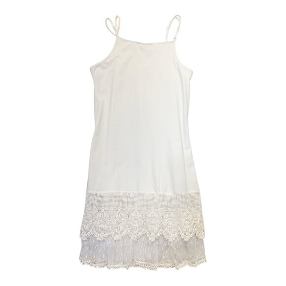 Winter Lennon Cami Slip Tank Top with Lace Extension Women’s Size Large white - Picture 5 of 8